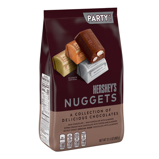 Hershey's Nuggets Assorted Chocolate Candy, Party Pack 31.5 oz