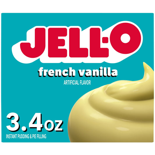 Jell-O French Vanilla Artificially Flavored Instant Pudding  and Pie Filling Mix, 3.4 oz Box