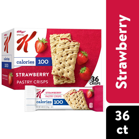 Kellogg's Special K Strawberry Chewy Pastry Crisps, 15.84 oz, 36 Count
