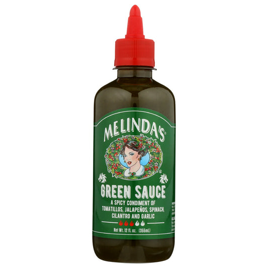 Melinda's Green Sauce, Spicy Tomato Jalapeno Condiment, 12 oz