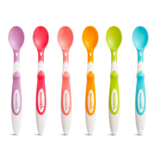 Munchkin Soft-Tip Infant Spoon, BPA Free, Multi-Color, 6 Count