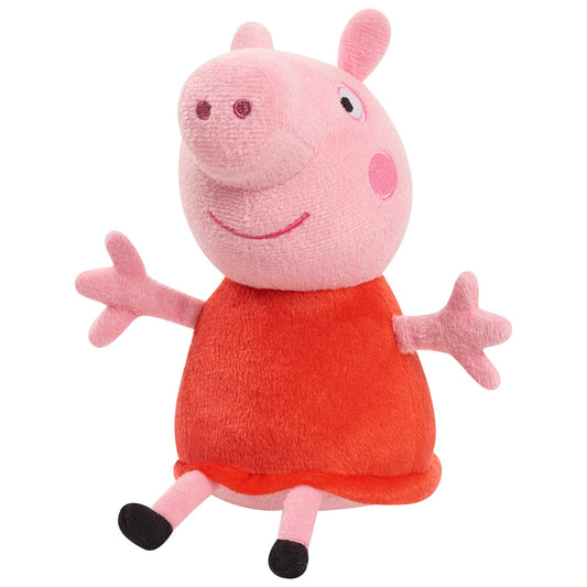 Peppa Pig 8-Inch Bean Plush Peppa Pig, Super Soft and Cuddly Small Plush Stuffed Animal, Kids Toys for Ages 2 up
