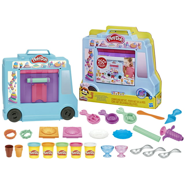Play-Doh Ice Cream Truck Playset, Includes 20 Tools, 5 Modeling Compound Colors