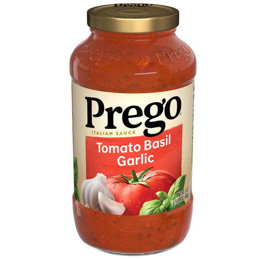 Prego Italian Tomato Sauce with Basil & Garlic, 24 oz Jar