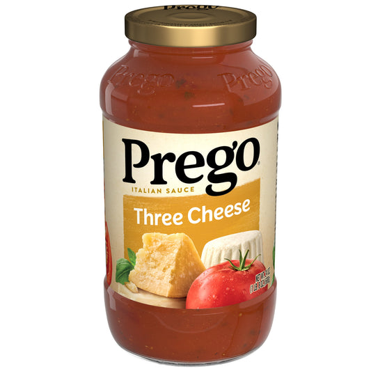 Prego Prego Three Cheese Spaghetti Sauce, 24 oz Jar