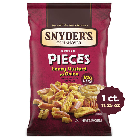 Snyder's of Hanover Pretzel Pieces, Honey Mustard and Onion, 11.25 oz