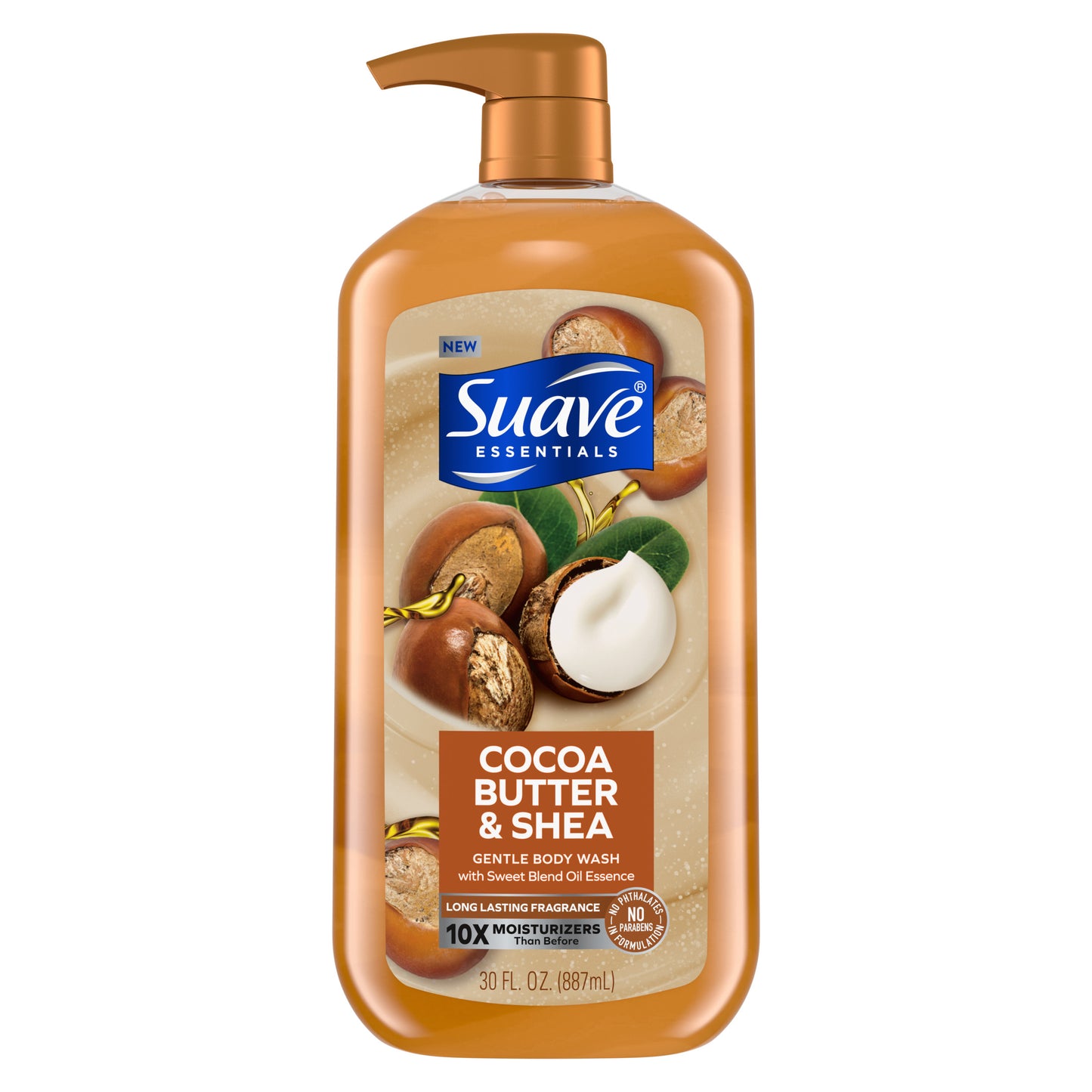 Suave Essentials Gentle Body Wash, Cocoa Butter and Shea, All Skin Types 30 oz