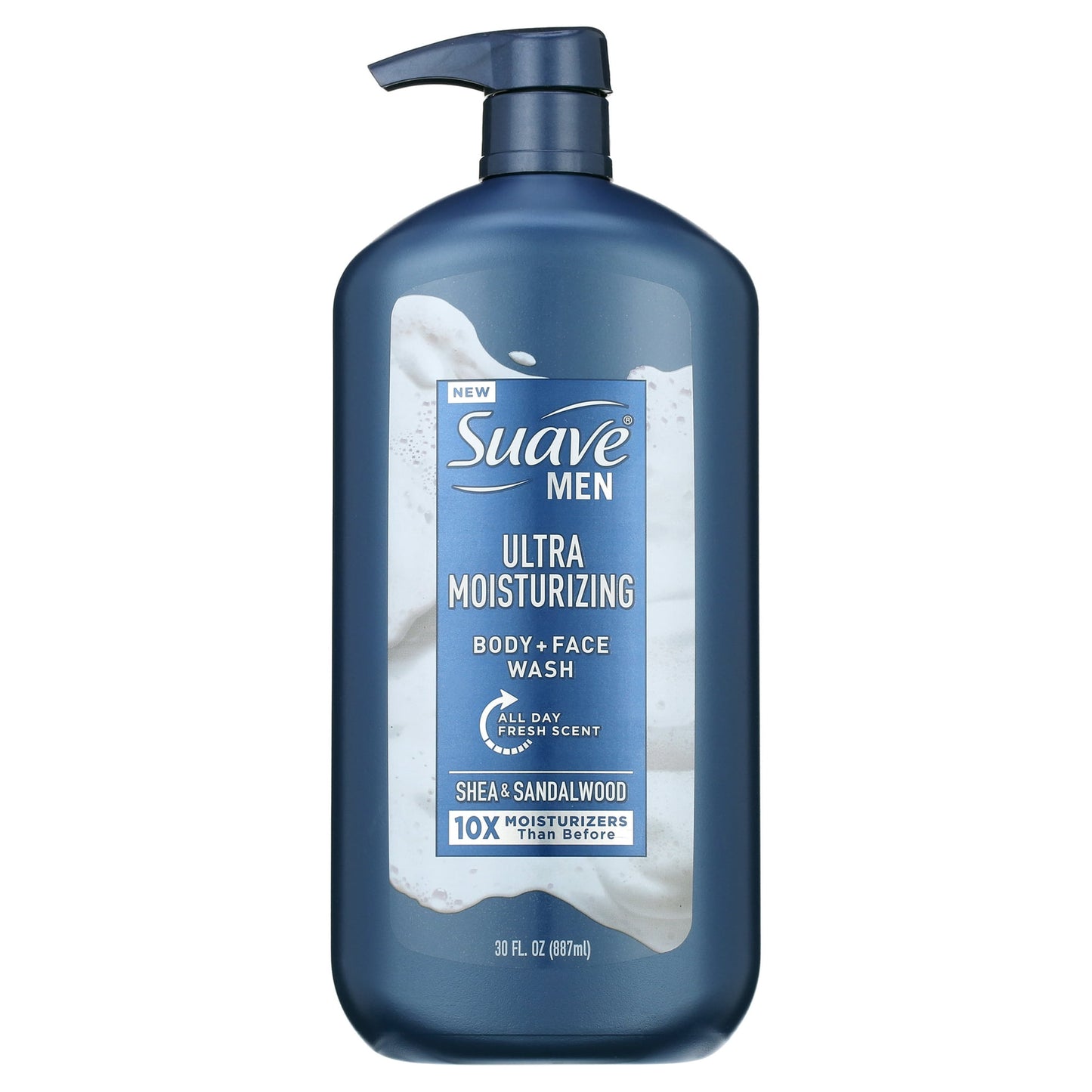 Suave Men Face and Body Wash, with Shea Butter and Coconut Oil, All Skin Types 30 oz