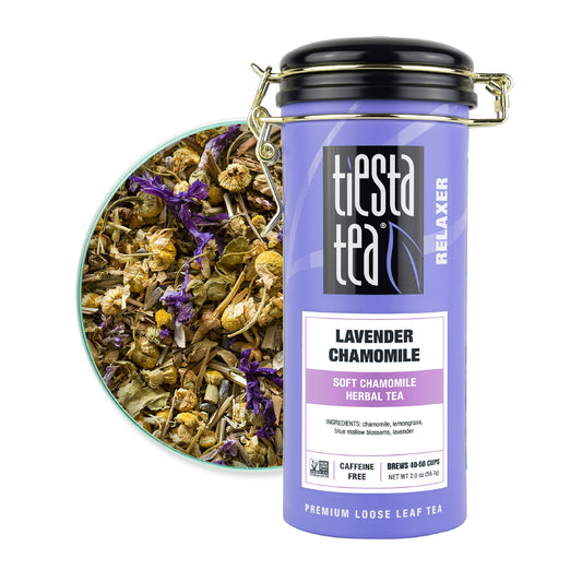 Tiesta Tea - Lavender Chamomile, Relaxer Loose Leaf Herbal Tea, Caffeine Free, GMO-Free, 2oz Canister