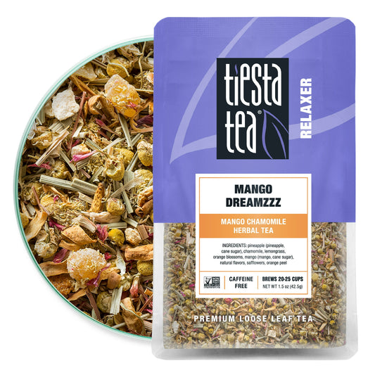 Tiesta Tea - Mango Dreamzzz, Relaxer Loose Leaf Herbal Tea, Caffeine Free, GMO-Free, 1.5oz Pouch