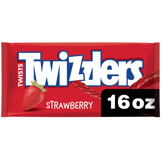 Twizzlers Twists Strawberry Candy, Bag 16 oz