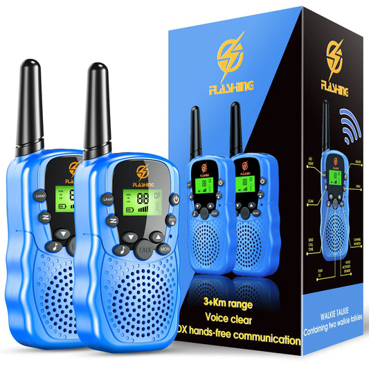 Walkie Talkies for Kid, 2 Way Radio, 3 KM Long Range Toy for Boy Girl 3-15 Years Old, Birthday Christmas Gifts for Boys-2 Pack