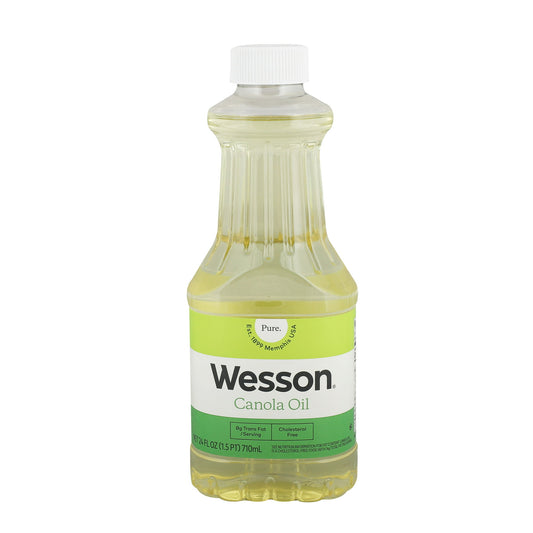Wesson Pure Canola Oil, 0g Trans Fat, Cholesterol Free, 24 fl ozf