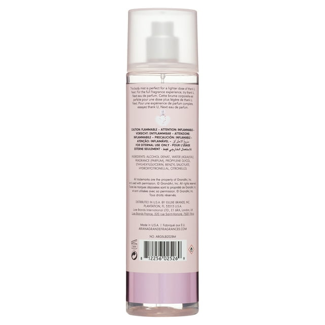 Ariana Grande Thank U Next Body Mist for Women, 8 oz
