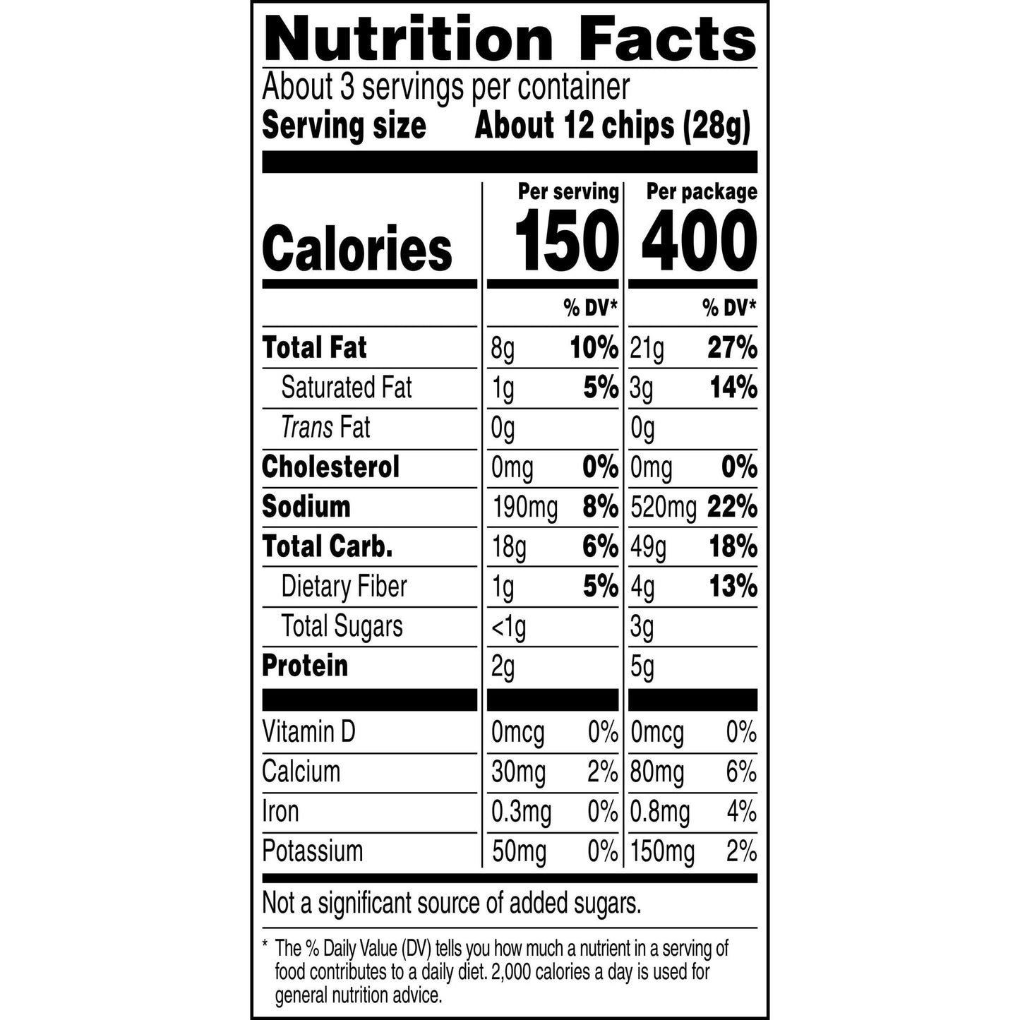 Doritos Tortilla Chips Cool Ranch Flavored 2.75 oz