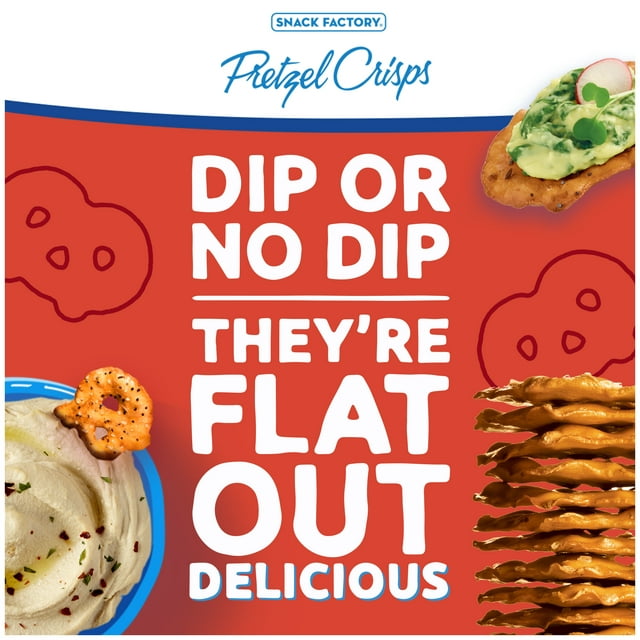 Snack Factory Everything Pretzel Crisps, Non-GMO, 7.2 oz Resealable Bag