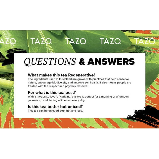 TAZO Tea Bag Regenerative Organic Zen 16 Count Box