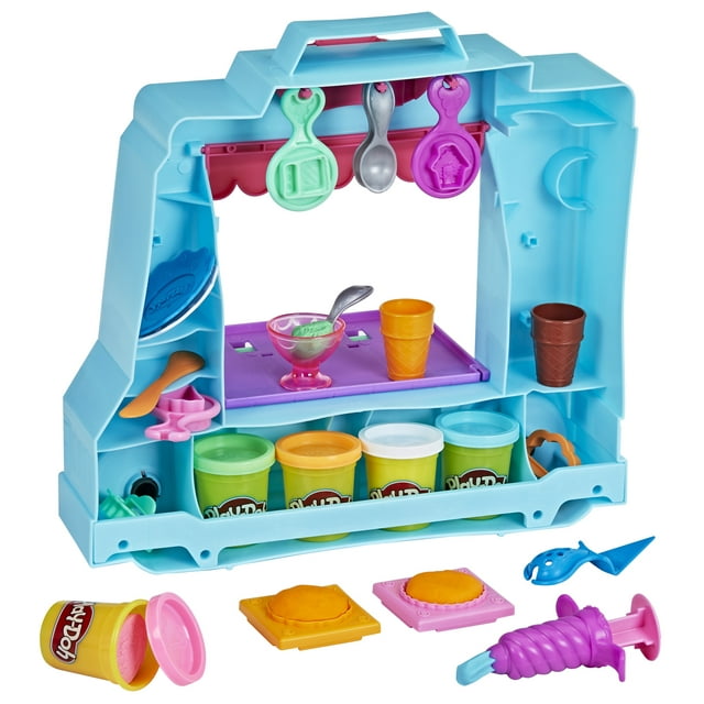 Play-Doh Ice Cream Truck Playset, Includes 20 Tools, 5 Modeling Compound Colors