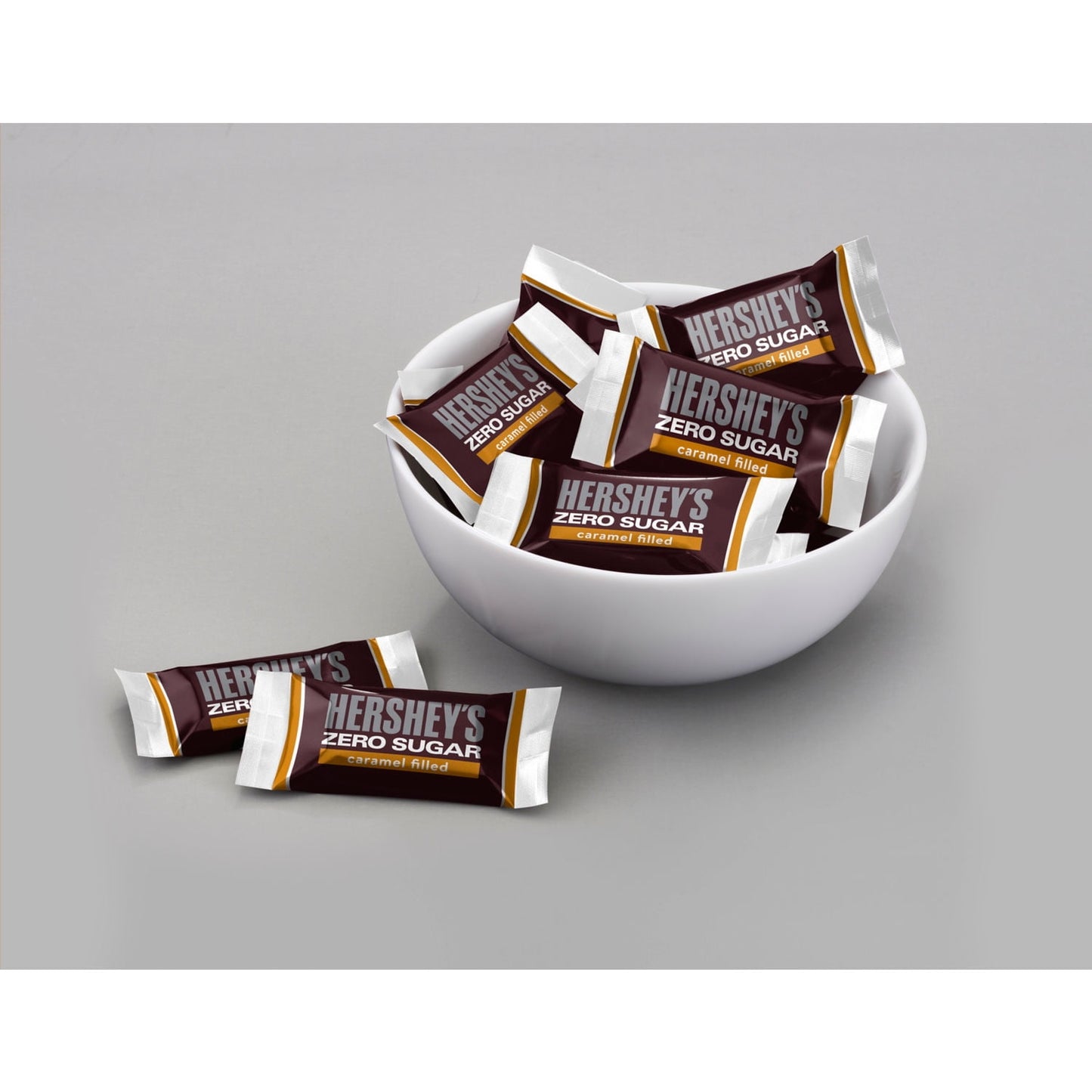 Hershey's Zero Sugar Caramel Filled Chocolate Candy, Bag 3 oz