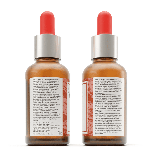 Winner 2023* Eclat Retinol Face Serum Anti-Aging Facial Treatment, 1 fl oz