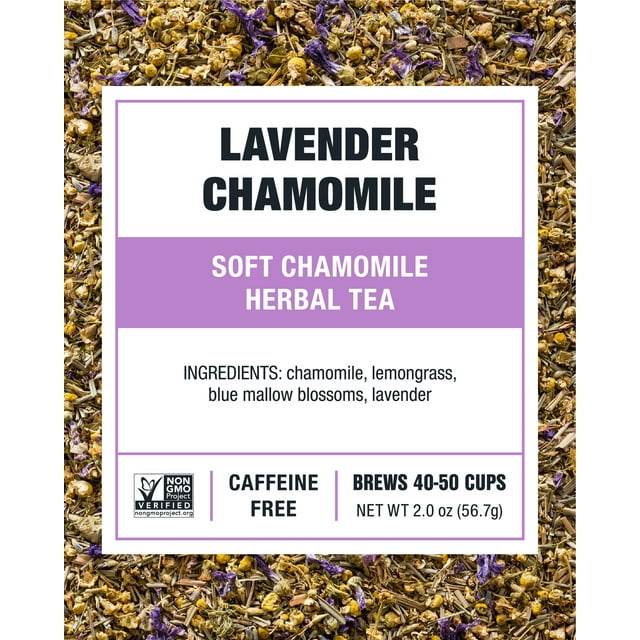 Tiesta Tea - Lavender Chamomile, Relaxer Loose Leaf Herbal Tea, Caffeine Free, GMO-Free, 2oz Canister