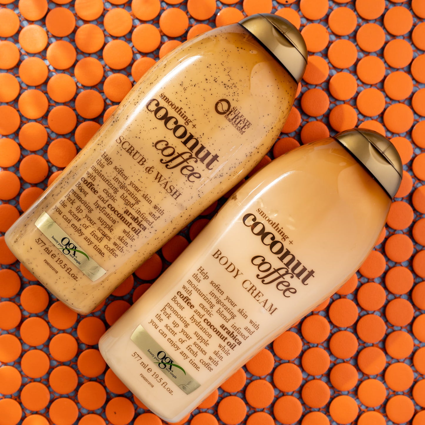 OGX Smoothing + Coconut Coffee Exfoliating Body Scrub with Arabica Coffee  and Coconut Oil, Paraben-Free with Sulfate-Free Surfactants, 19.5 Fl Oz