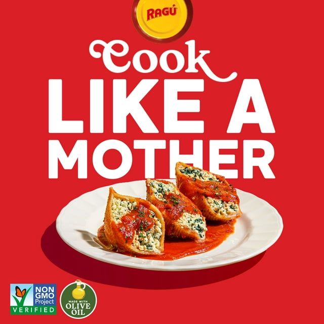 Ragu Chunky Mushroom and Green Pepper Pasta Sauce with Mushrooms, Green Peppers, Diced Tomatoes, and Italian Herbs and Spices, 24 OZ