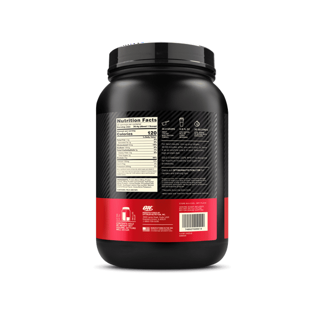 Optimum Nutrition, Gold Standard 100% Whey Protein Powder, Double Rich Chocolate, 2 lb, 29 Servings