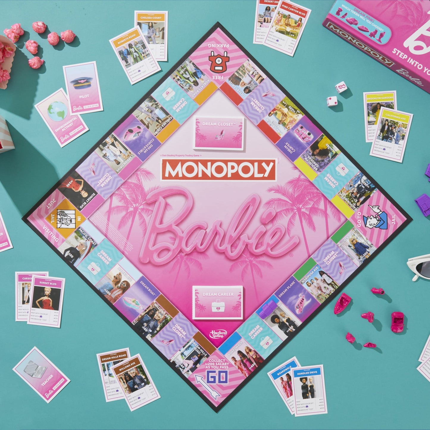 Monopoly: Barbie Edition Board Game, Family Games for 2-6 Players, Ages 8+
