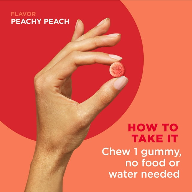 OLLY Probiotic + Prebiotic Gummy, Digestive + Gut Health Supplement, Peach, 30 Ct