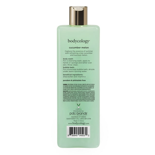 Bodycology 2in1 Body Wash and Bubble Bath, Cucumber Melon, 16 fl oz