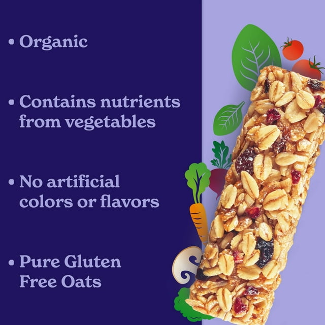 MadeGood Mixed Berry Granola Bars, 6 Healthy Snack Bars, 0.85 oz Each