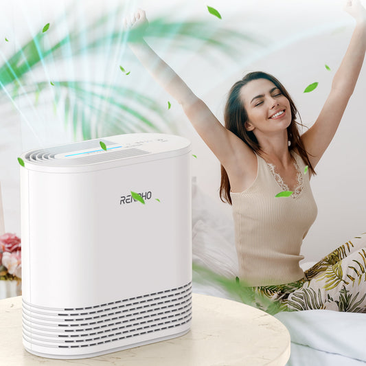 RENPHO True HEPA Air Purifier for Allergies & Asthma, White