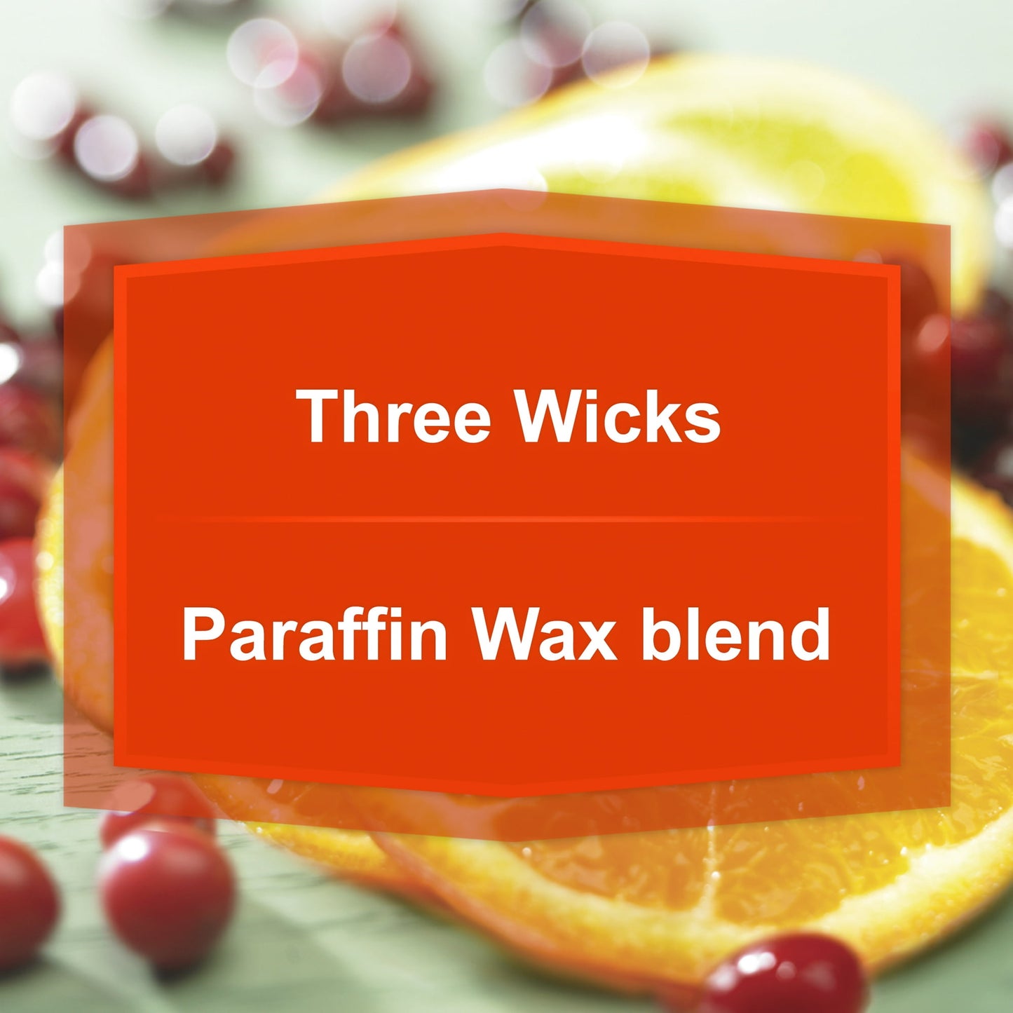 Mainstays Cranberry Mandarin Scented 3-Wick Glass Jar Candle, 11.5 oz.