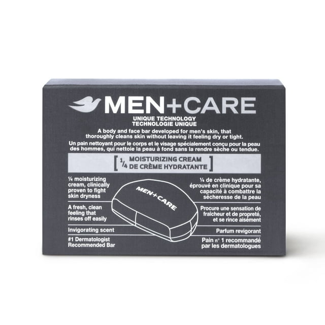 Dove Men+Care Body + Face Bar Invigorating Formula, Extra Fresh, 3.75 oz (2 Bars)