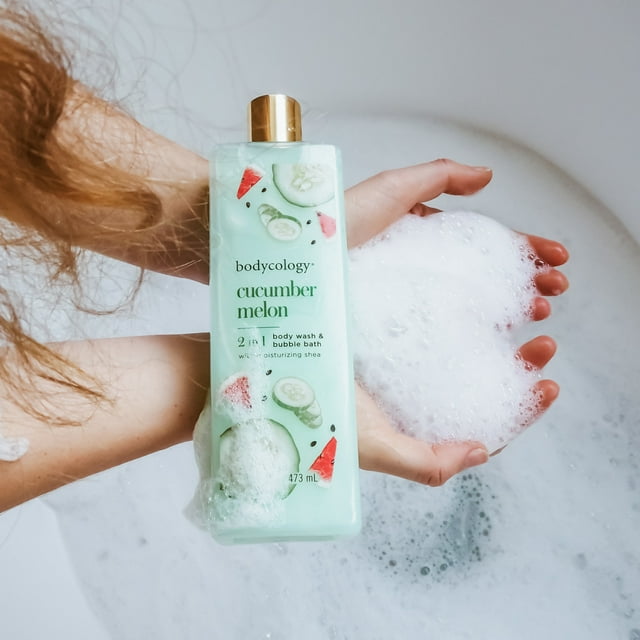 Bodycology 2in1 Body Wash and Bubble Bath, Cucumber Melon, 16 fl oz