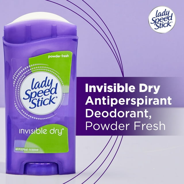 Lady Speed Stick Invisible Dry Antiperspirant Female Deodorant, Powder Fresh, 1.4 oz