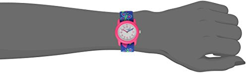 Timex Girls T89001 Time Machines Hearts and Butterflies Elastic Fabric Strap Watch