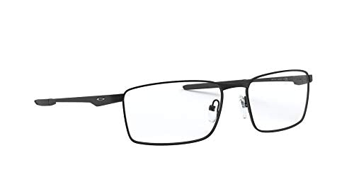 Oakley Men's Ox3227 Fuller Rectangular Prescription Eyeglass Frames, Satin Black/Demo Lens, 53 mm