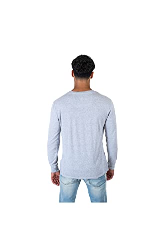 Ultra Game NBA Miami Heat Mens Supreme Long Sleeve Pullover Tee Shirt, Heather Gray, Small