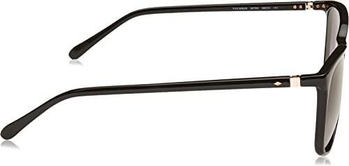 Fossil Women's Female Sunglass Style FOS 3082/S Cat Eye, Black, 56mm, 16mm