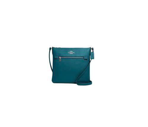 COACH Rowan File Bag Crossbody (SV/Deep Turquoise)