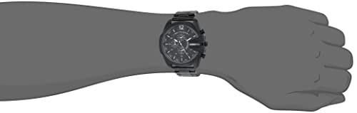Diesel Men's 59mm Mega Chief Quartz Stainless Steel Chronograph Watch, Color: Black (Model: DZ4283)