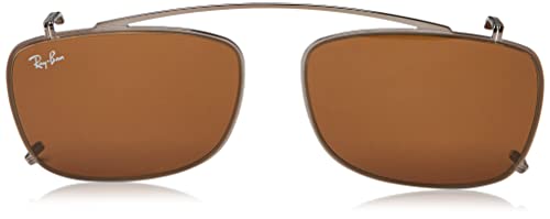 Ray-Ban RX5228C Square Prescription Eyeglass Frames, Gunmetal/Dark Brown, 55 mm
