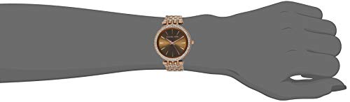 Michael Kors Women's Stainless Steel Japanese-Quartz Watch with Stainless-Steel Strap, Brown, 20 (Model: MK3416)