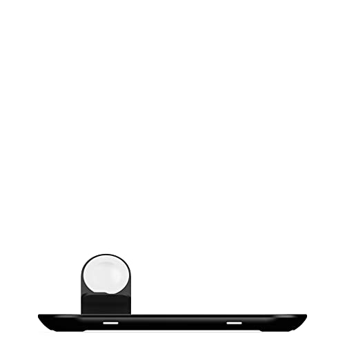 mophie 3-in-1 Wireless Charging Pad - 7.5W Qi-Certified for Fast Charging, Compatible with iPhone 11, 12, 11/12 Pro/Pro Max, XS Max, XS, XR, X, iPhone 8| 8 Plus, AirPods and Apple Watch (Black)