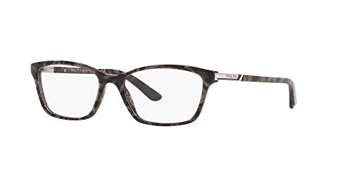 Ralph by Ralph Lauren Women's RA7044 Cat Eye Prescription Eyewear Frames, Shiny Black Marble/Demo Lens, 52 mm