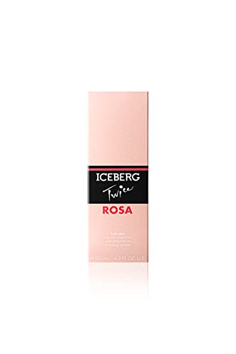 ICEBERG Twice ROSA - Woody Floral Musk Fragrance For The Modern Woman - Fresh And Fruity Feminine EDT Spray Perfume For Women - Sparkling Notes Of Redcurrant, Grapefruit, Jasmine, Cedarwood - 4.2 Oz