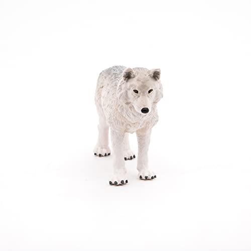 Papo -Hand-Painted - Figurine -Wild Animal Kingdom - Polar Wolf -50195 -Collectible - for Children - Suitable for Boys and Girls- from 3 Years Old