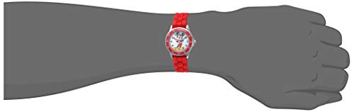 Disney Kids' MK1239 Time Teacher Mickey Mouse Watch with Red Rubber Strap